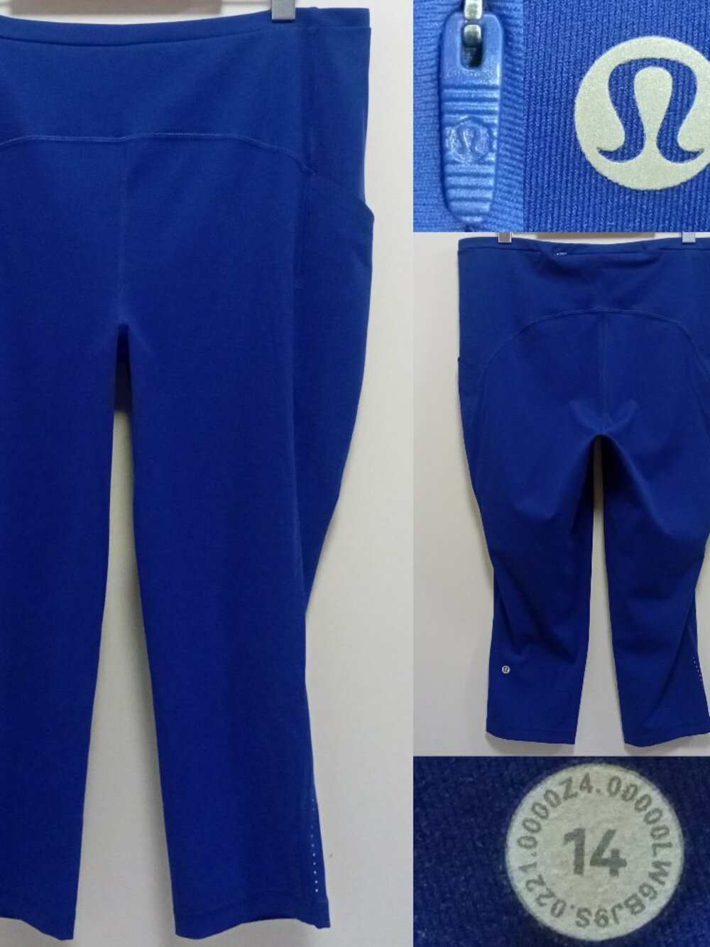 Lululemon Swift Speed Crop High-Rise 21.5" Larkspur Blue Run Luxtreme 14 XXL
